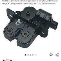 Serratura portellone Renault Dacia 