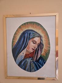 quadro ricamato all'uncinetto 