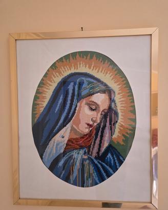 quadro ricamato all'uncinetto 
