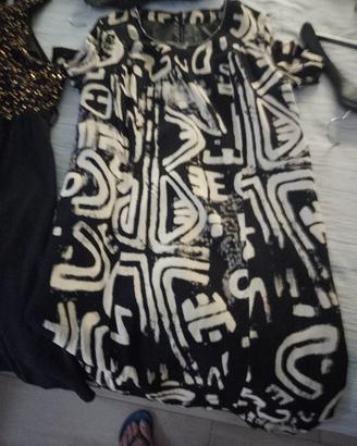 vestito bianco e nero