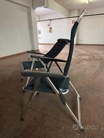 Coppia di sedie reclinabili in alluminio