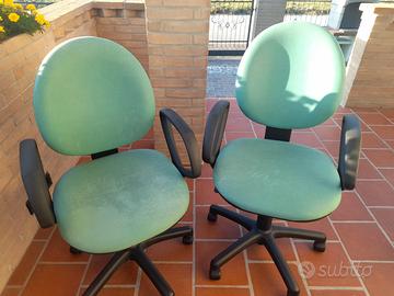 SEDIE UFFICIO SCRIVANIA CON BRACCIOLI E RUOTE