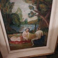 Dipinto antico su legno compensato 