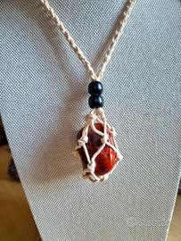collana con DIASPRO ROSSO