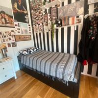 Letto ikea singolo/matrimoniale + materasso ortop.