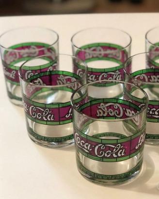 set bicchieri coca cola vintage n6