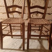 6 Sedie rustiche in legno – tutte diverse, da vern