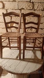 6 Sedie rustiche in legno – tutte diverse, da vern