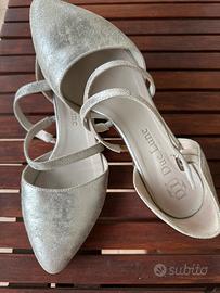 Ballerine Due Lune d'Orsay argento - N. 37