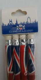 Matite I Love London con Union Jack, 2 confezioni