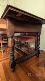 tavolo antico di un castello della Valle d'Aosta