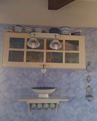 Pensile cucina IKEA a ribalta con vetro