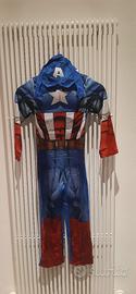 Costume Carnevale Captain America+scudo bambino