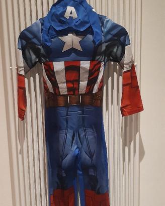 Costume Carnevale Captain America+scudo bambino