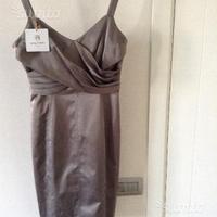 Elegante Abito tubino Halfon Tg 42 grigio perla