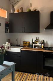 Cucina nera legno