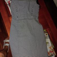 Tubino rigato in cotone pesante