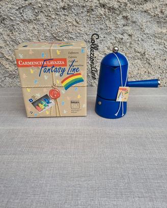 Caffettiera Carmencita Lavazza Blu vintage nuova