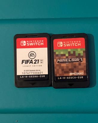 Minecraft e Fifa 21 giochi switch funzionanti