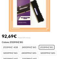 RAM DDR4 - 8 GB - 2.666 MHz 