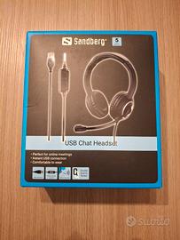 Cuffie USB Sandberg con Microfono –NUOVE Sigillate