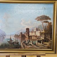 Dipinto olio su tela metà 800