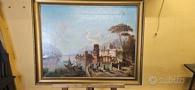 Dipinto olio su tela metà 800