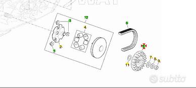 Puleggia primaria fissa Aprilia Atlantic 500 AP856