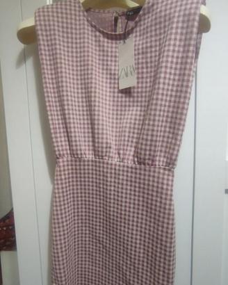 Vestitino zara color rosa taglia 42 con cartellino