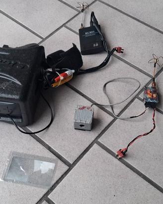 Visore fpv,trasmettitore,ricevitore,lente acrilica