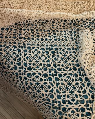 Copriletto matrimoniale a chiacchierino bianco