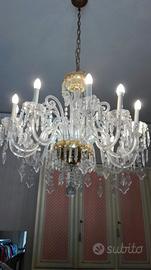 Lampadario in cristallo  a sospensione