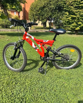 Bicicletta B'Twin 20 pollici bambina/o - Rosso/Ner