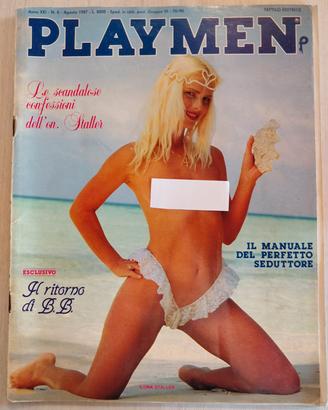 PLAYMEN Agosto 1987 n. 8 Ilona Staller/ Con Poster