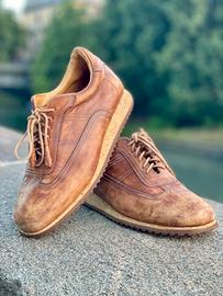 Santoni Club Sneakers vintage in pelle