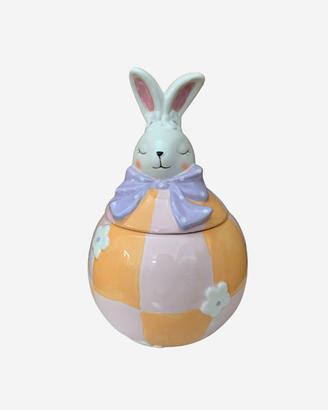 Porta biscotti in ceramica con coperchio