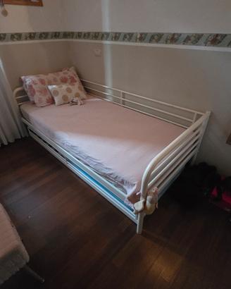 letto singolo in ferro 90x200 con secondo letto es