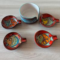 Set etnico con 4 ciotoline per aperitivo