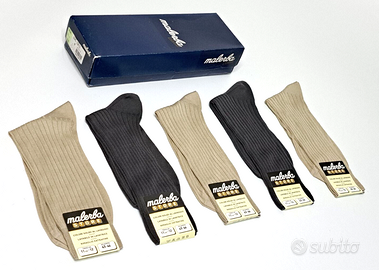 5 PAIA CALZE CORTE UOMO *MALERBA_100% COTONE