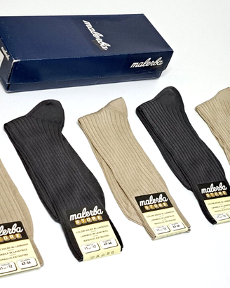 6 PAIA CALZE CORTE UOMO *MALERBA COTONE_SCONTO 30%