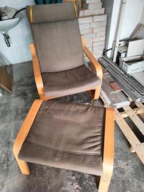 poltrona e poggiapiedi ikea