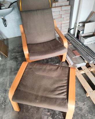 poltrona e poggiapiedi ikea