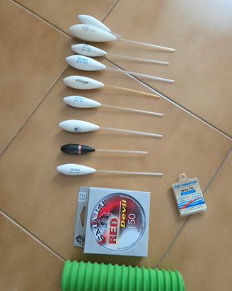 attrezzature da pesca varie oggetti fili accessori