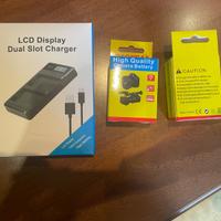 Batterie macchina fotografica +caricatore batterie