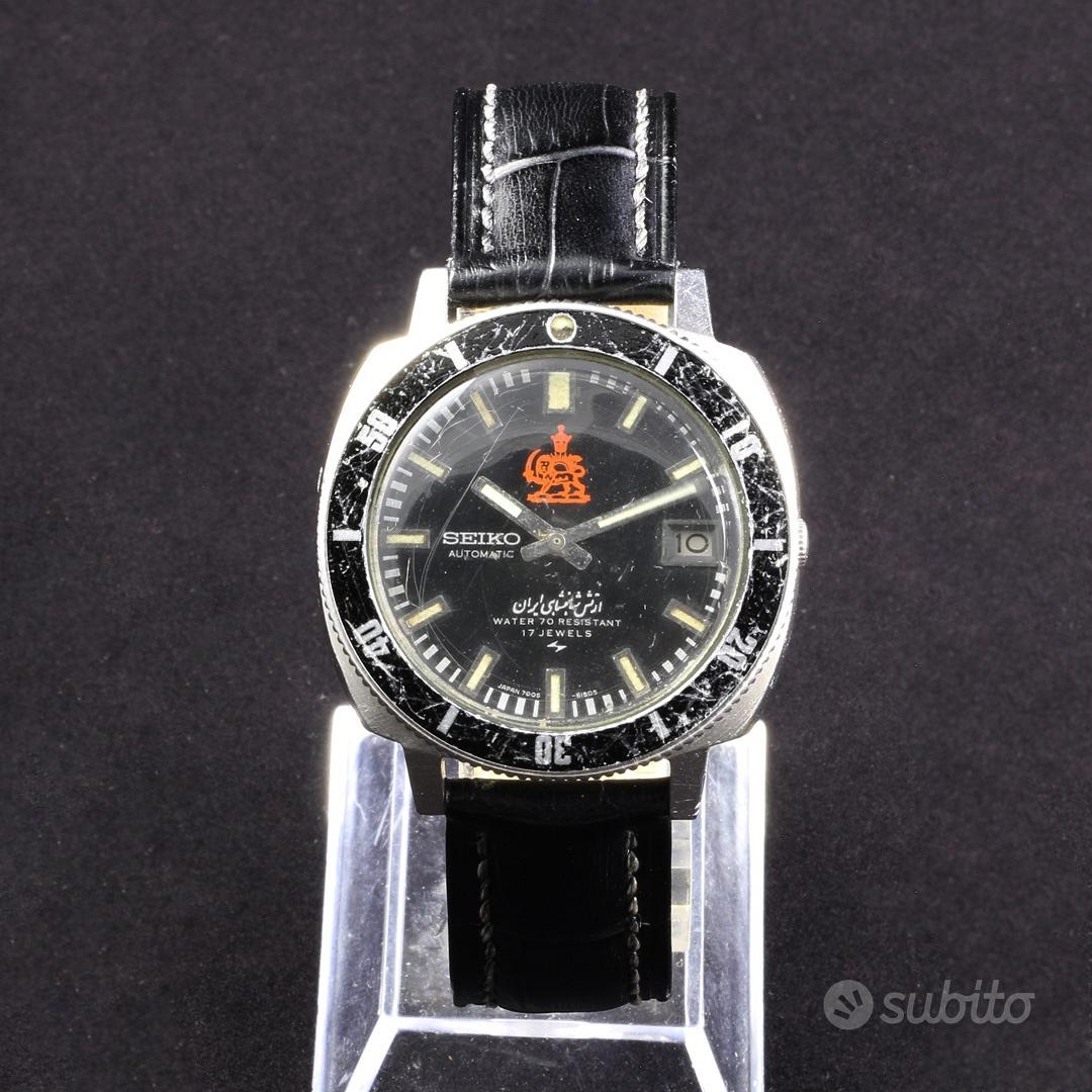 Seiko 7005 8140 Iranian Royal Army Vintage Abbigliamento e