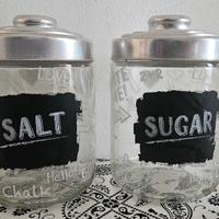 Coppia di Barattoli in Vetro Cerve "Lavagna"