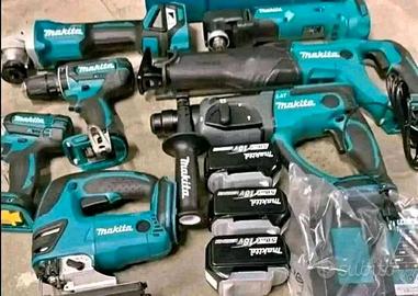 Set Makita 18V completo di batterie e valigette