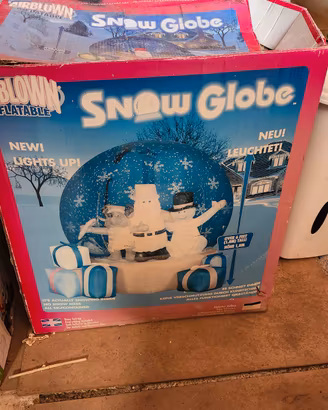 decorazione natale gonfiabile palla neve babbo