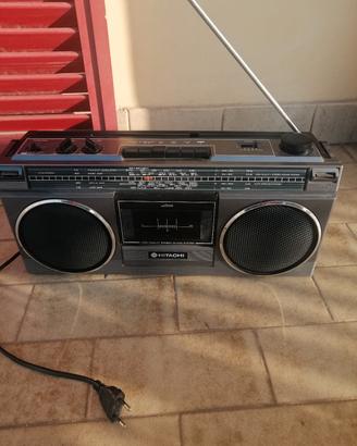 Stereo portatile 1986 cassette radio Hitachi vint 