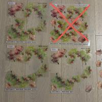 3 fogli stampati orchidee sospeso trasparente